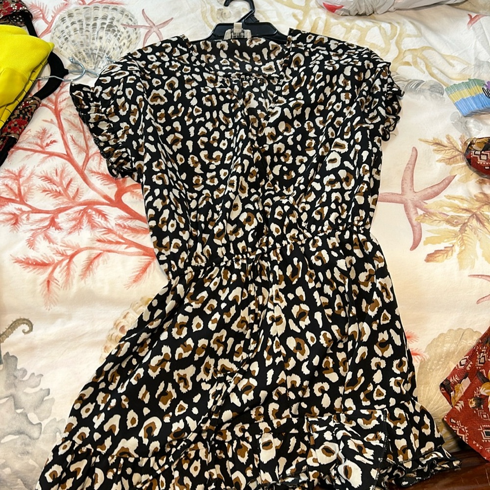 Leopard print romper